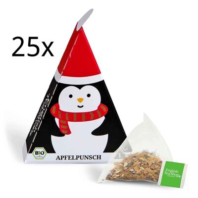 English Tea Shop - Penguin "Apple Punch", ORGÁNICO, 25 bolsitas piramidales (cada una de 2 g envuelta individualmente, EAN 680275064565)