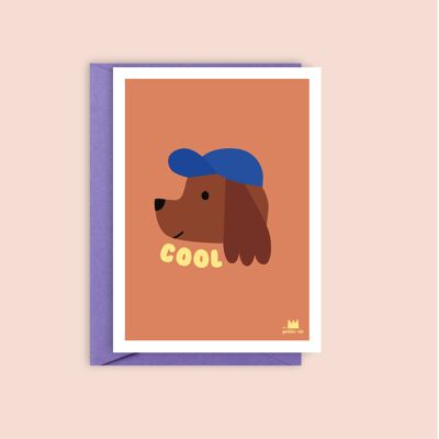 Kinderkarte - cooler Hund