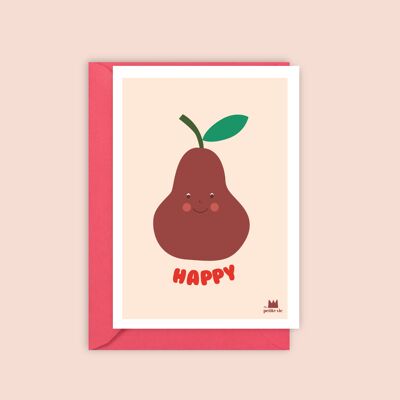 Children's card - Pear
