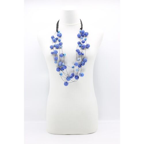 Buy wholesale Polymer Clay Beads Necklace On Fishing Wire - Blue