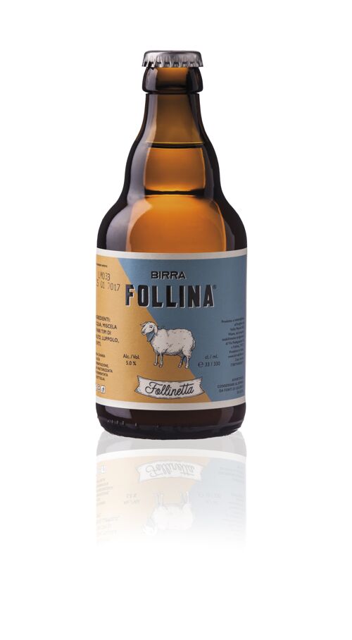 FOLLINETTA 33 cl - SAISON - birra bionda e leggera con ottimo equilibrio malto-luppolo, da aperitivo e da pasto... un passepartout!