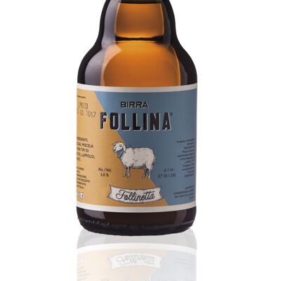 FOLLINETTA 33 cl - SAISON - birra bionda e leggera con ottimo equilibrio malto-luppolo, da aperitivo e da pasto... un passepartout!