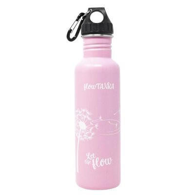 0.8l flowTANKA stainless steel drinking bottle with poly-loop closure