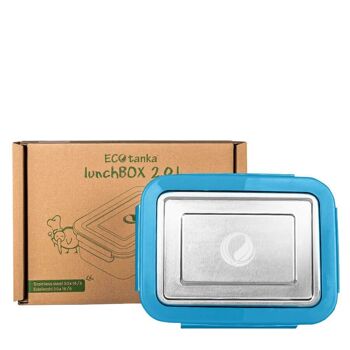 ECOtanka lunchBOX en acier inoxydable avec cadre de verrouillage (bleu) 2
