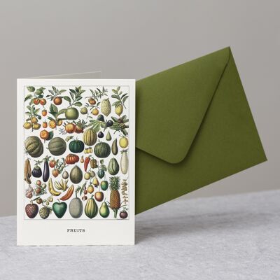 Fruits Vintage Greeting Card+Envelope