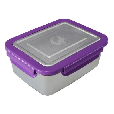 LunchBOX ECOtanka de acero inoxidable con marco de bloqueo (violeta)