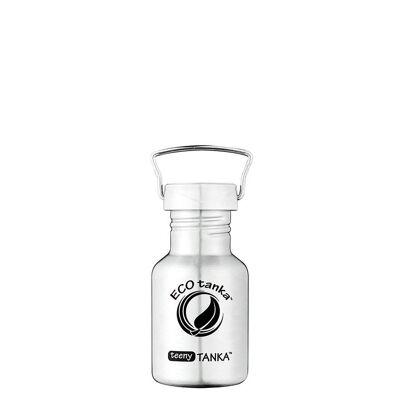 0.35l teenyTANKA ™ stainless steel drinking bottle with stainless steel wave cap