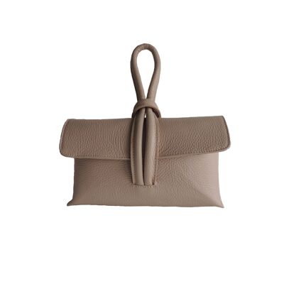 Handmade genuine leather clutch bag, clutch bag with shoulder strap, women's leather bag