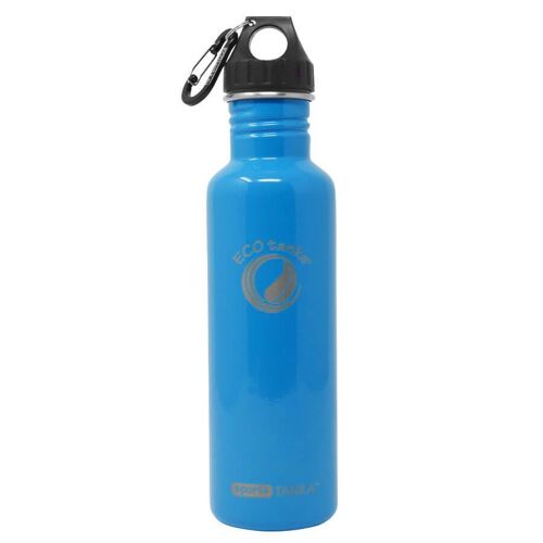 0,8l sportsTANKA™ Edelstahl Trinkflasche mit Poly-Loop-Verschluss - Skyblue