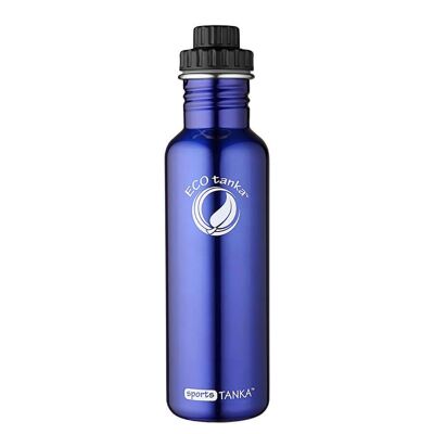 Botella para beber de acero inoxidable sportsTANKA ™ de 0,8 l con tapón reductor - azul