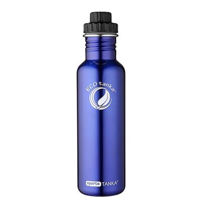 Bouteille en acier inoxydable SportsTANKA ™ de 0,8 L avec bouchon réducteur - Bleu