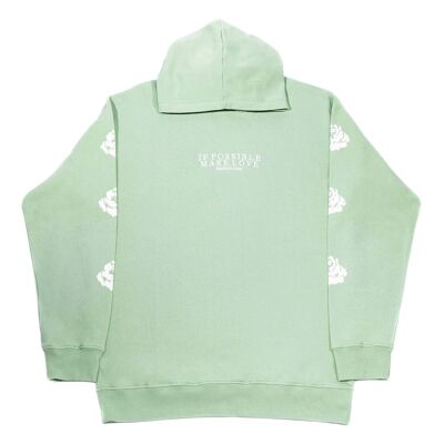 SUDADERA VERDE / ROSAS BLANCAS