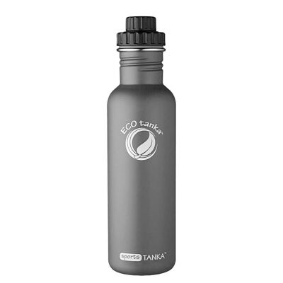0,8l sportsTANKA™ Edelstahl Trinkflasche mit Reduzier-Verschluss - Anthrazit Oliv