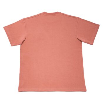 T-SHIRT OVERSIZE LOGO BRODÉ ROSE POUDRE 2