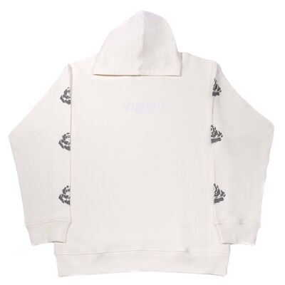 WHITE / GRAY ROSES HOODIE