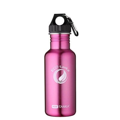 0.6l miniTANKA ™ stainless steel drinking bottle with poly-loop closure - pink