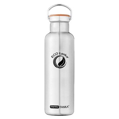 0.8l thermoTANKA ™ insulating stainless steel thermos bottle with stainless steel bamboo closure