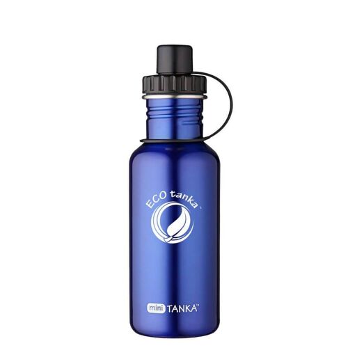 0,6l miniTANKA™ Edelstahl Trinkflasche mit Sport-Verschluss - Blau