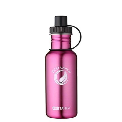 0.6l miniTANKA ™ stainless steel drinking bottle with sports cap - pink