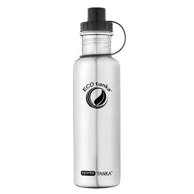 0.8l sportsTANKA ™ stainless steel drinking bottle with sports cap - stainless steel look