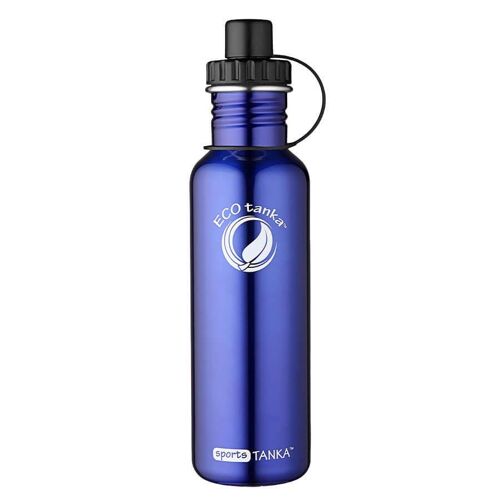 0,8l sportsTANKA™ Edelstahl Trinkflasche mit Sport-Verschluss - Blau