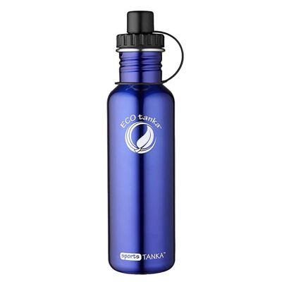0.8l sportsTANKA ™ stainless steel drinking bottle with sports cap - blue