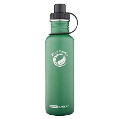 0.8l sportsTANKA ™ stainless steel drinking bottle with sports cap - retro green