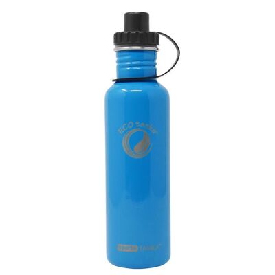 0.8l sportsTANKA ™ stainless steel drinking bottle with sports cap - Skyblue