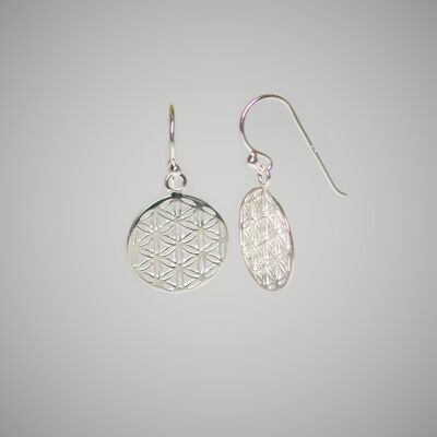 Flower of life earrings made of 925 silver