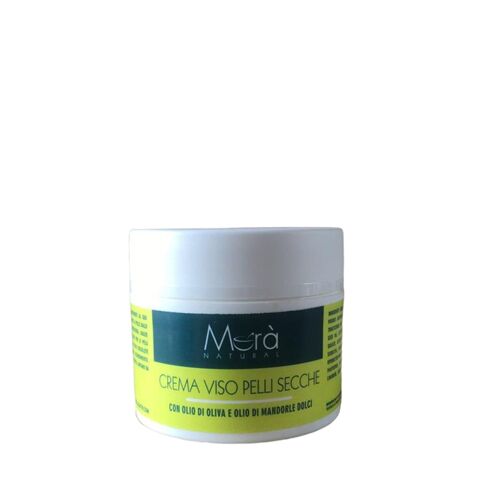 Face cream for dry skin with olive oil and sweet almond oil Morà natural - jar 50ml