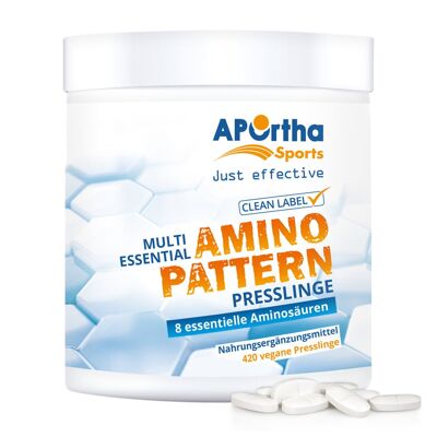 APortha Sports Amino Pattern Aminoacidi essenziali - 420 Compatti vegani