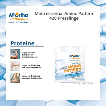 APOrtha Sports Amino Pattern Acides aminés essentiels - 420 Compacts végétaliens 4