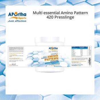 APOrtha Sports Amino Pattern Acides aminés essentiels - 420 Compacts végétaliens 5