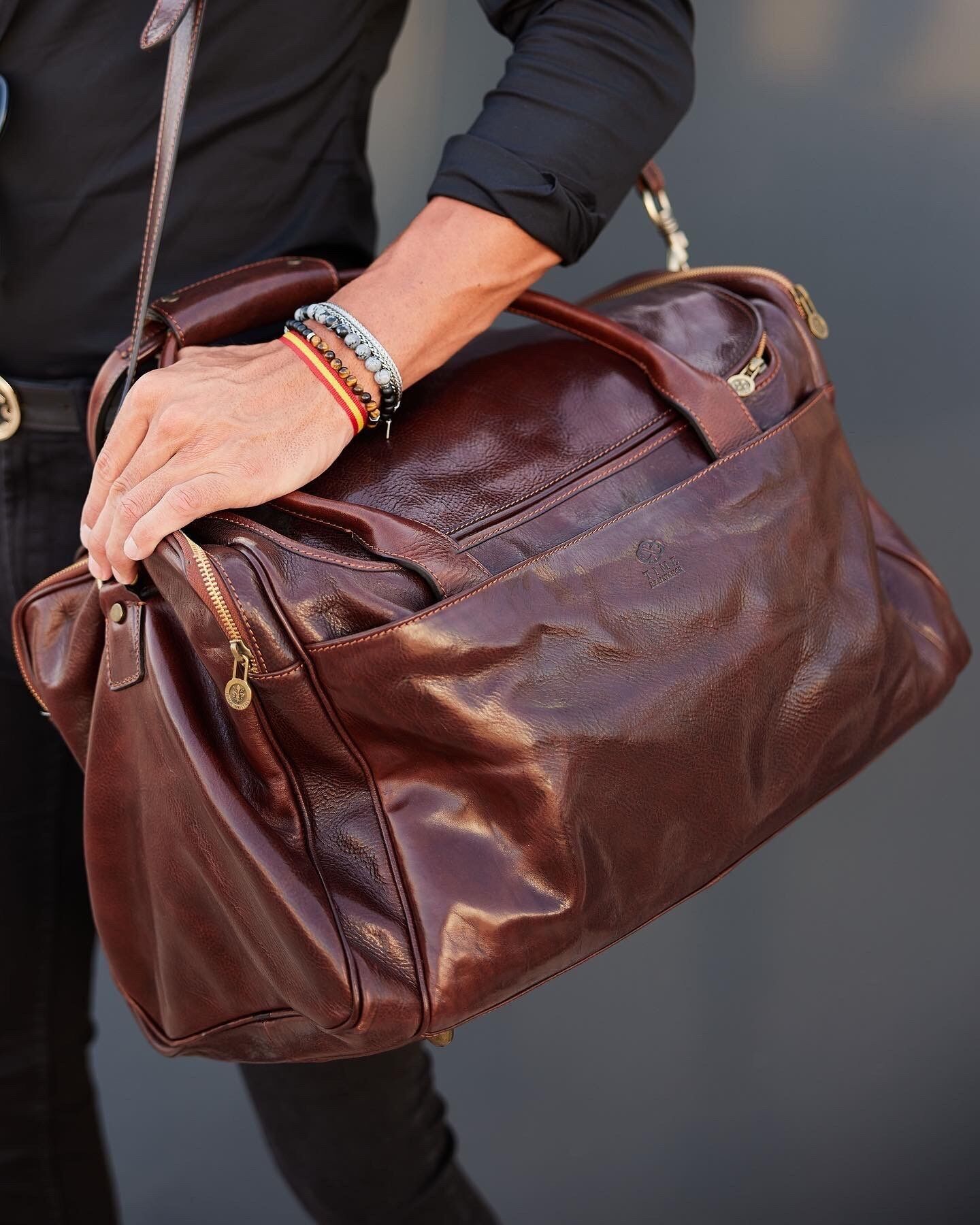 Achat Grand sac polochon en cuir italien Le Guide du voyageur