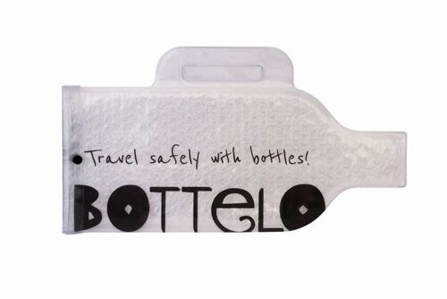 Bottelo transparente con logo Travel Safely