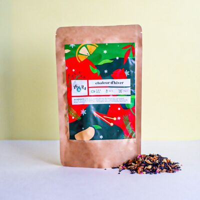 Calor de invierno orgánico / té negro indio, naranja, canela, cardamomo - 100g