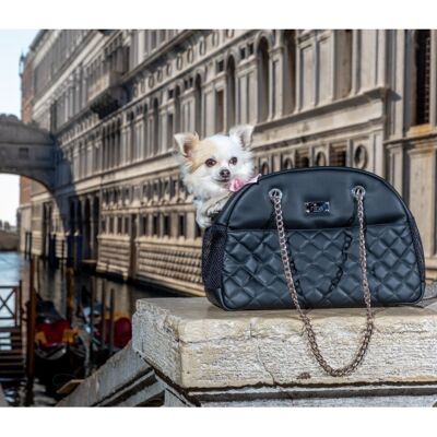 NINA VENEZIA® - COCO -TRASPORTINO ECOPELLE - NERO