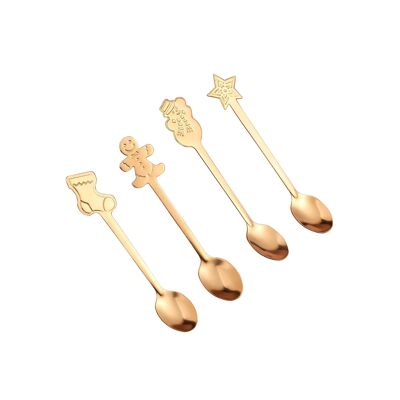 GOLDEN SNOW SPOONS - SET OF 4