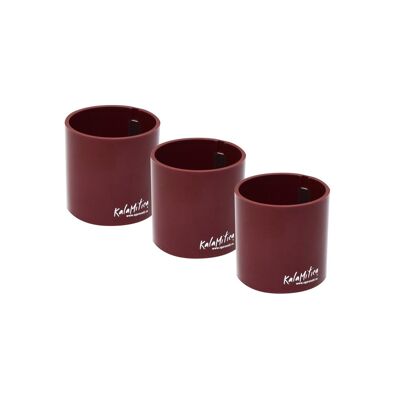 Set of Magnetic Cylinders, 6.5 cm, Red, Cachepots for Small Cacti