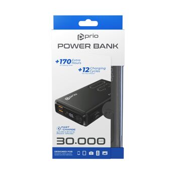 Prio Fast Charge (22,5W SCP/18W PD/ QC3.0) Powerbank 30.000mAh noir 3