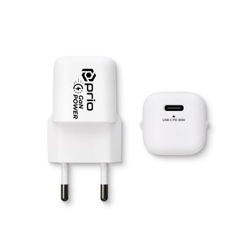 prio Wandladegerät GaN Power 30W PD (USB C) blanc 1