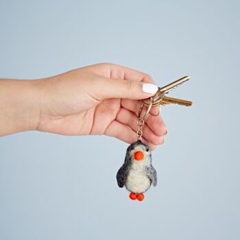 Porte-clés pingouin en feutre 6