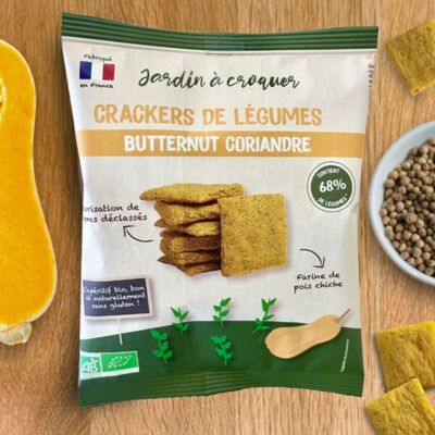 Biscuits apéritifs : Crackers de légumes bio - Butternut Coriandre 70g