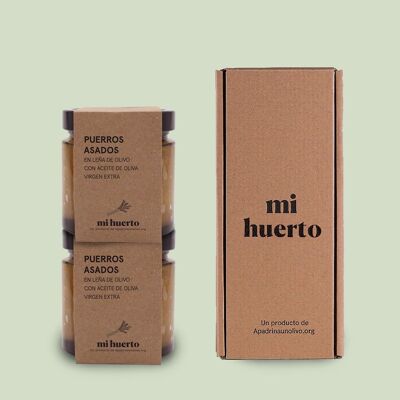 Kiste mit geröstetem Lauch aus Olivenholz in EVOO (2 Einheiten x 320 g)