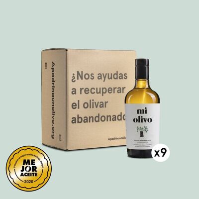 Caja Aceite de Oliva Virgen Extra Monovarietal Empeltre (estuche 9 uds. x 500 ml)