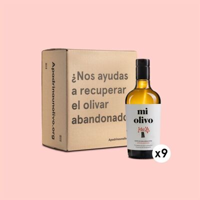 Arbequina Monovarietal Extra Virgin Olive Oil Box (case 9 units x 500 ml)