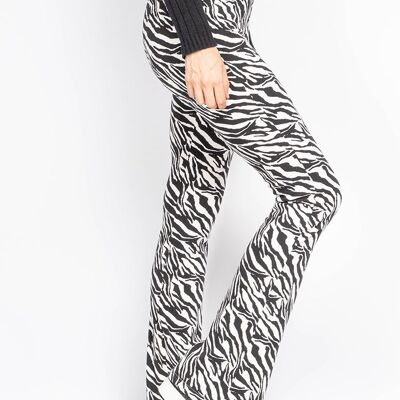 Pantalon à motif zèbre