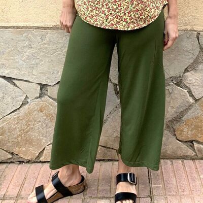 Pantaloni in tessuto verde
