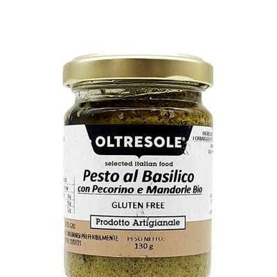 PESTO DE ALBAHACA PECORINO Y ALMENDRAS ECOLÓGICAS 130 g