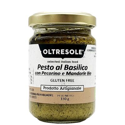BASIL PECORINO PESTO AND ORGANIC ALMONDS 130 g